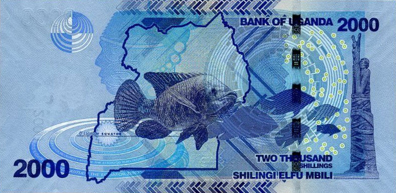 P50b Uganda 2000 Shillings Year 2015